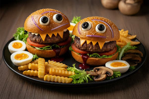 Receitas Halloween - Hambúrguer Terrorífico