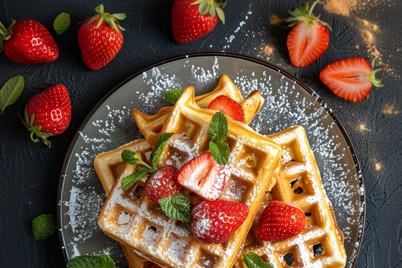Receita de Waffles para Dia dos Namorados