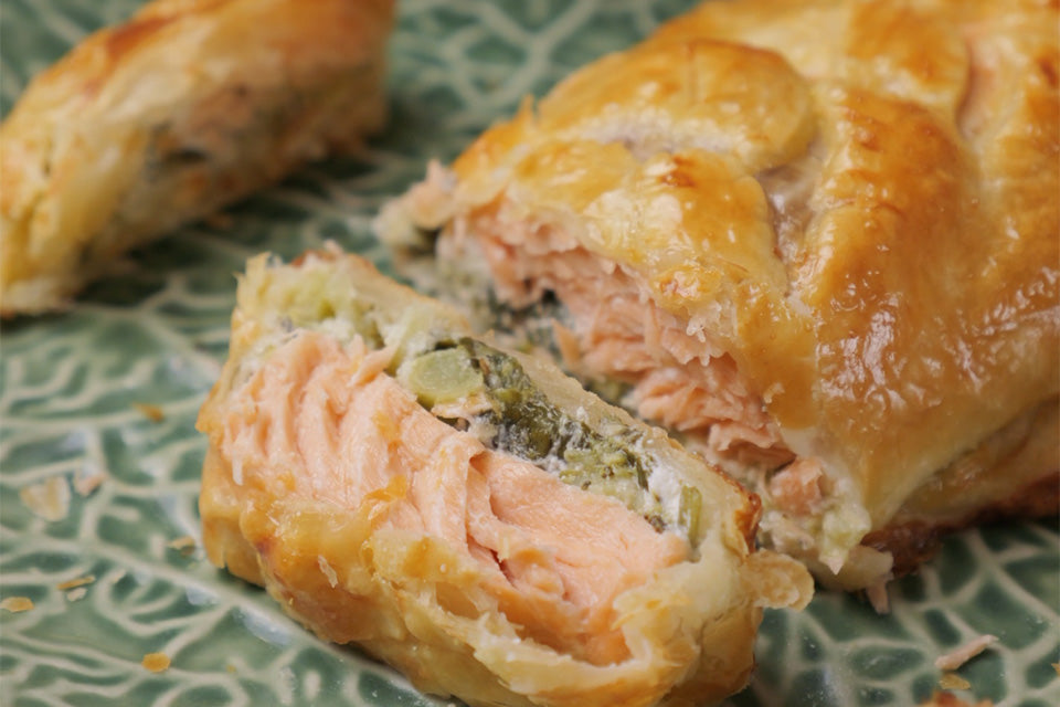 Folhado de Salmão no Micro-ondas Air Fryer - Receita