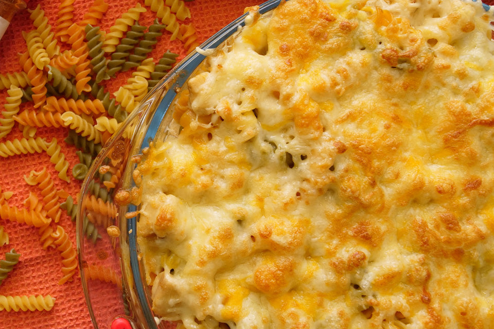 Gratinado de Massa com Frango e Limão no Micro-ondas