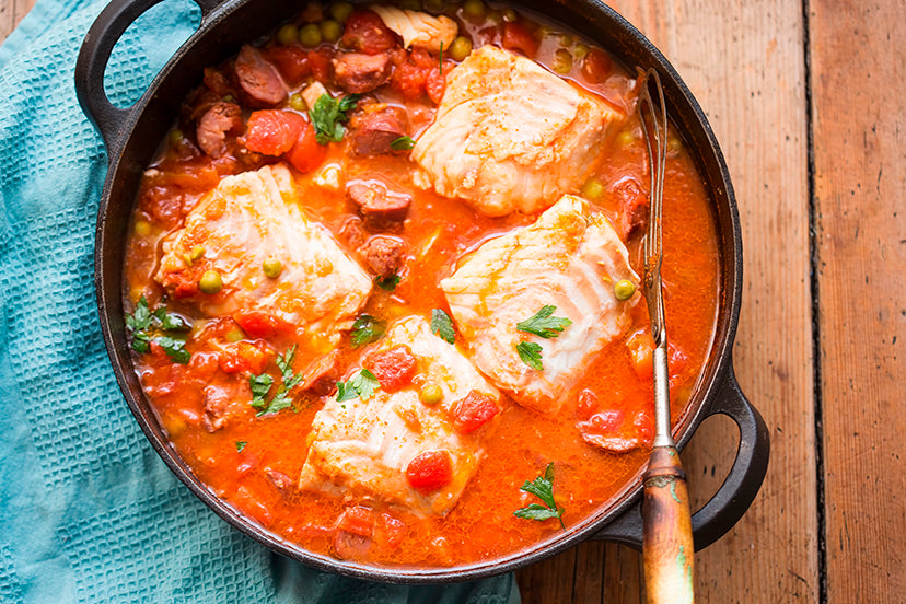 Bacalhau com molho de tomate