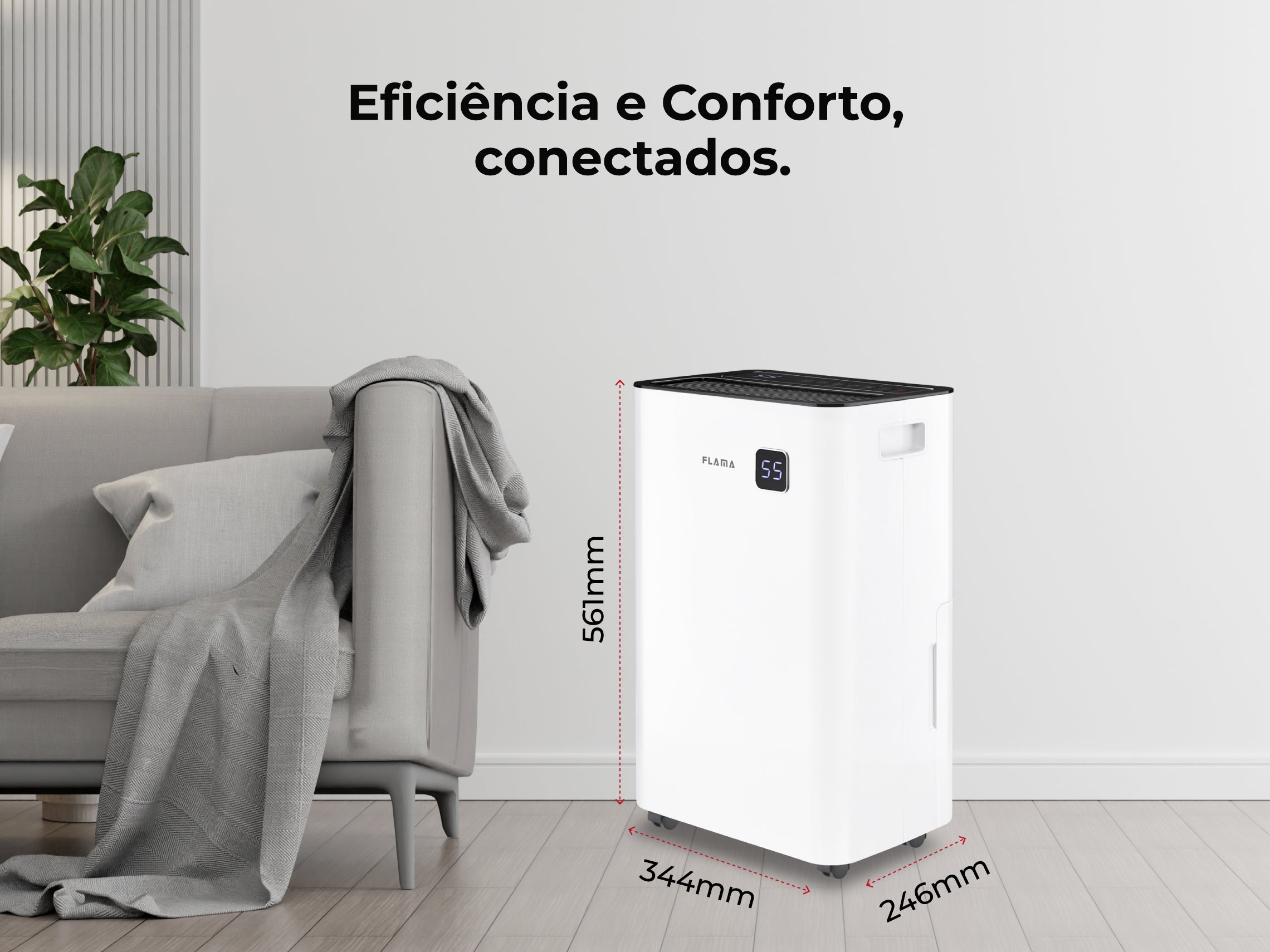 Desumidificador 20L Digital Smart Wi-Fi 1341FL FLAMA