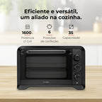 Mini Forno de Convecção 35L 1600W 1537FL