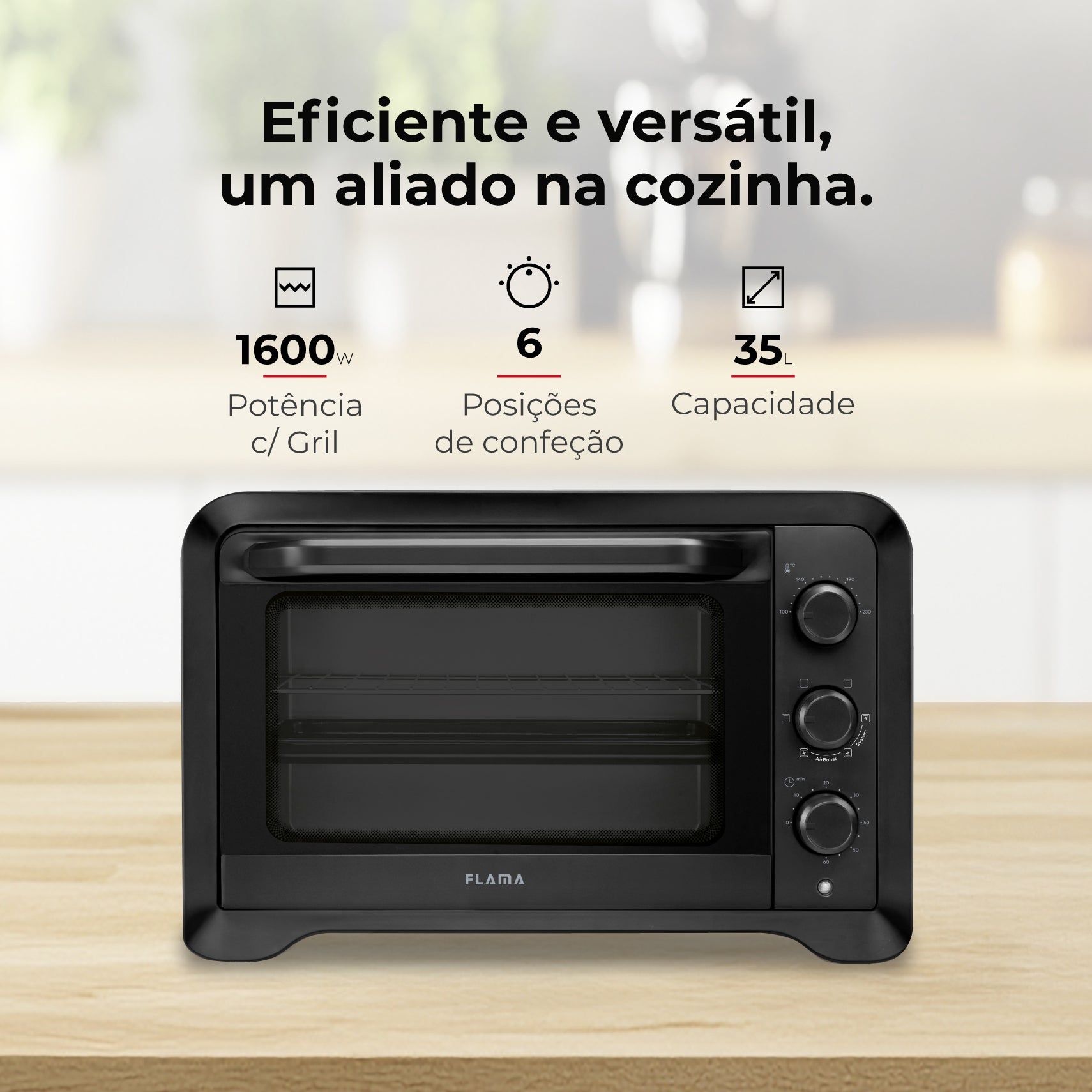 Mini Forno de Convecção 35L 1600W 1537FL