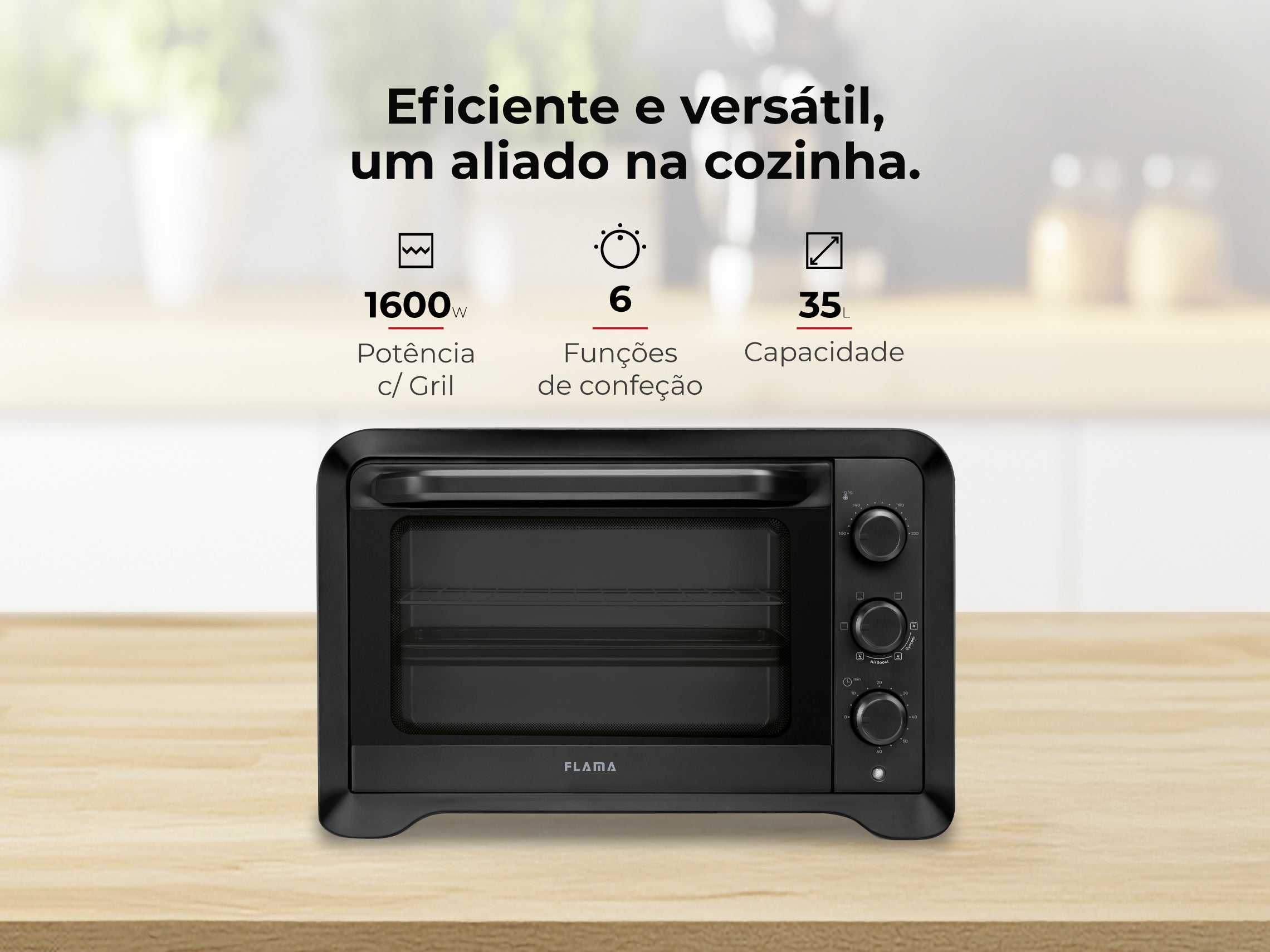 Mini Forno de Convecção 35L 1600W 1537FL FLAMA