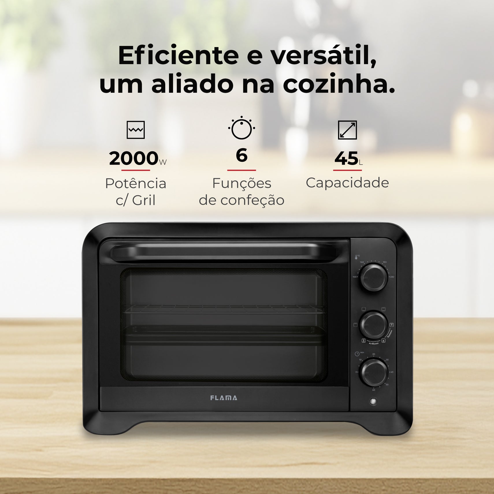 Mini Forno de Convecção 45L 2000W 1538FL