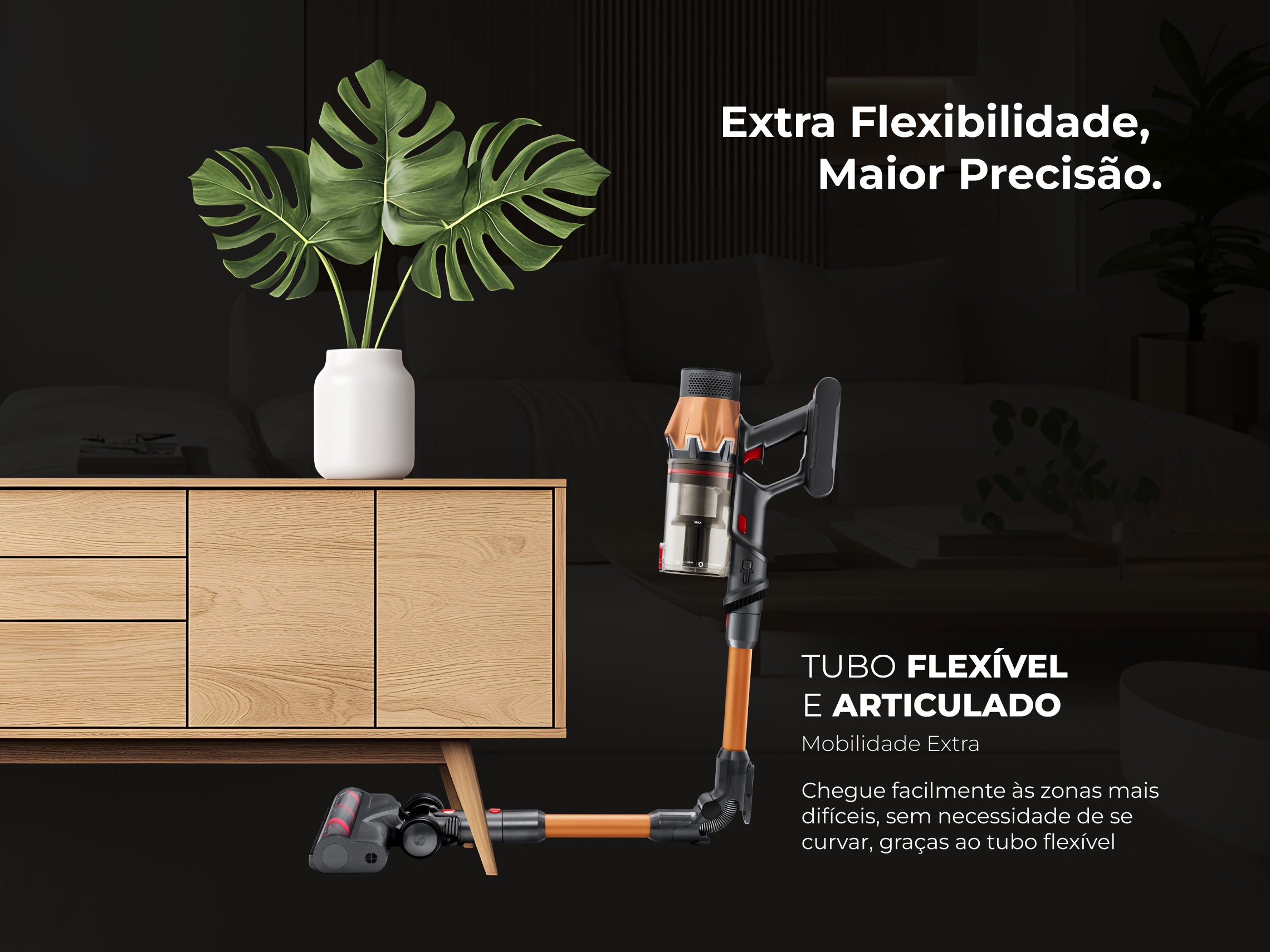 Aspirador Vertical ProForce Flex 75 Sem Fios 1647FL FLAMA