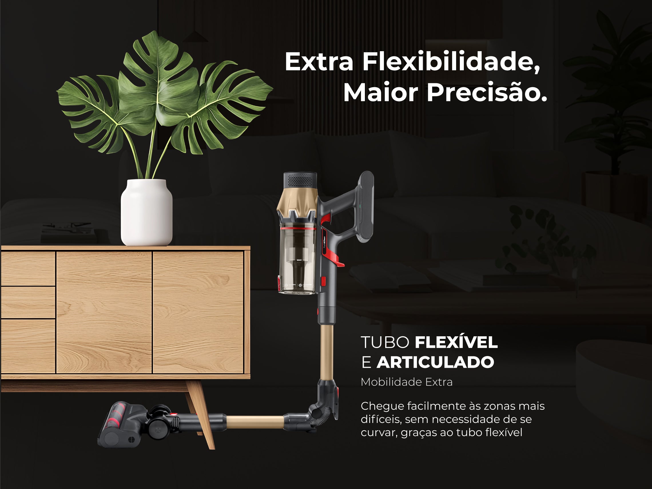 Aspirador Vertical Sem Fio ProForce Flex Push&Clean 70 1650FL FLAMA