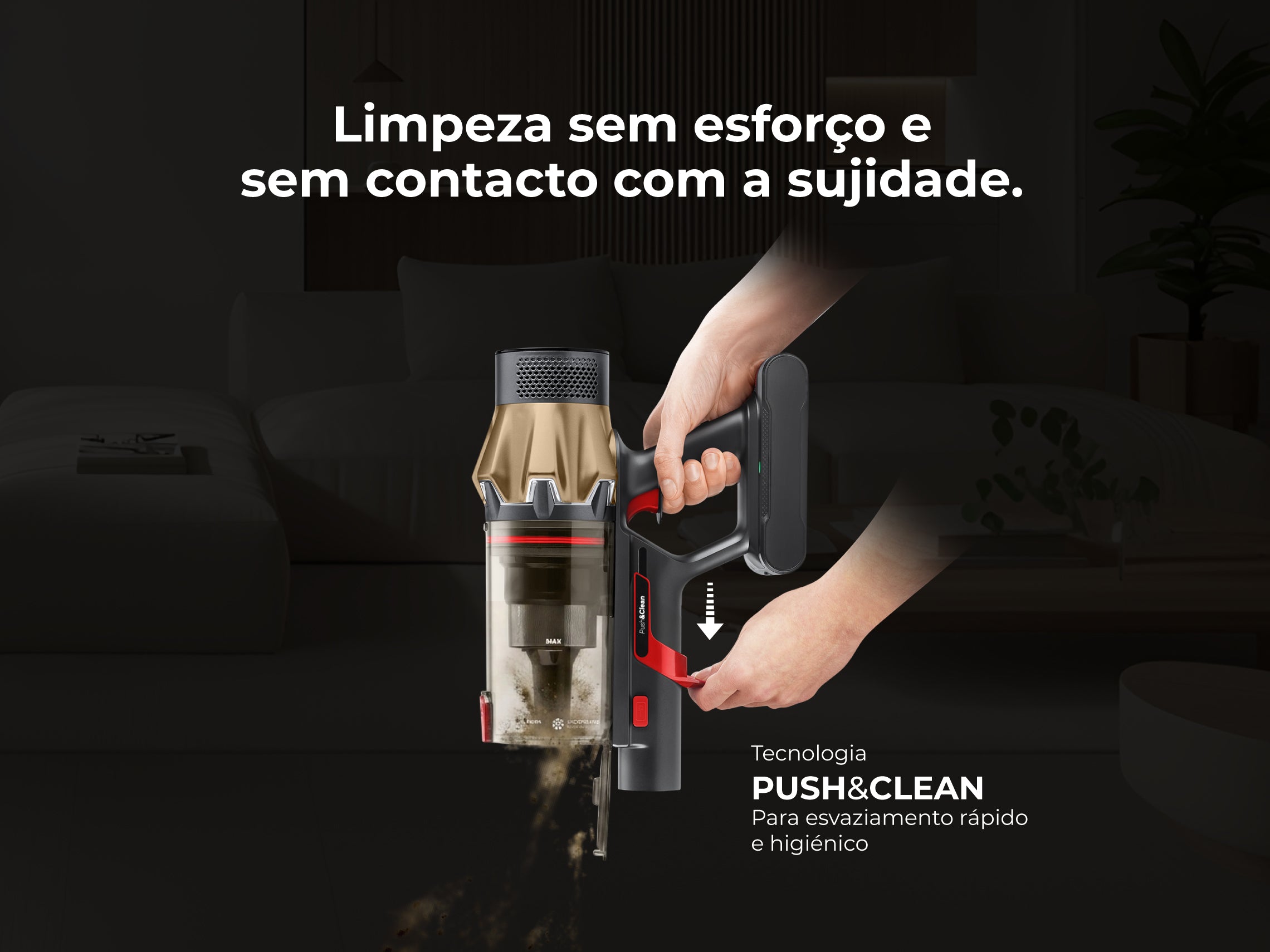 Aspirador Vertical Sem Fio ProForce Flex Push&Clean 70 1650FL FLAMA