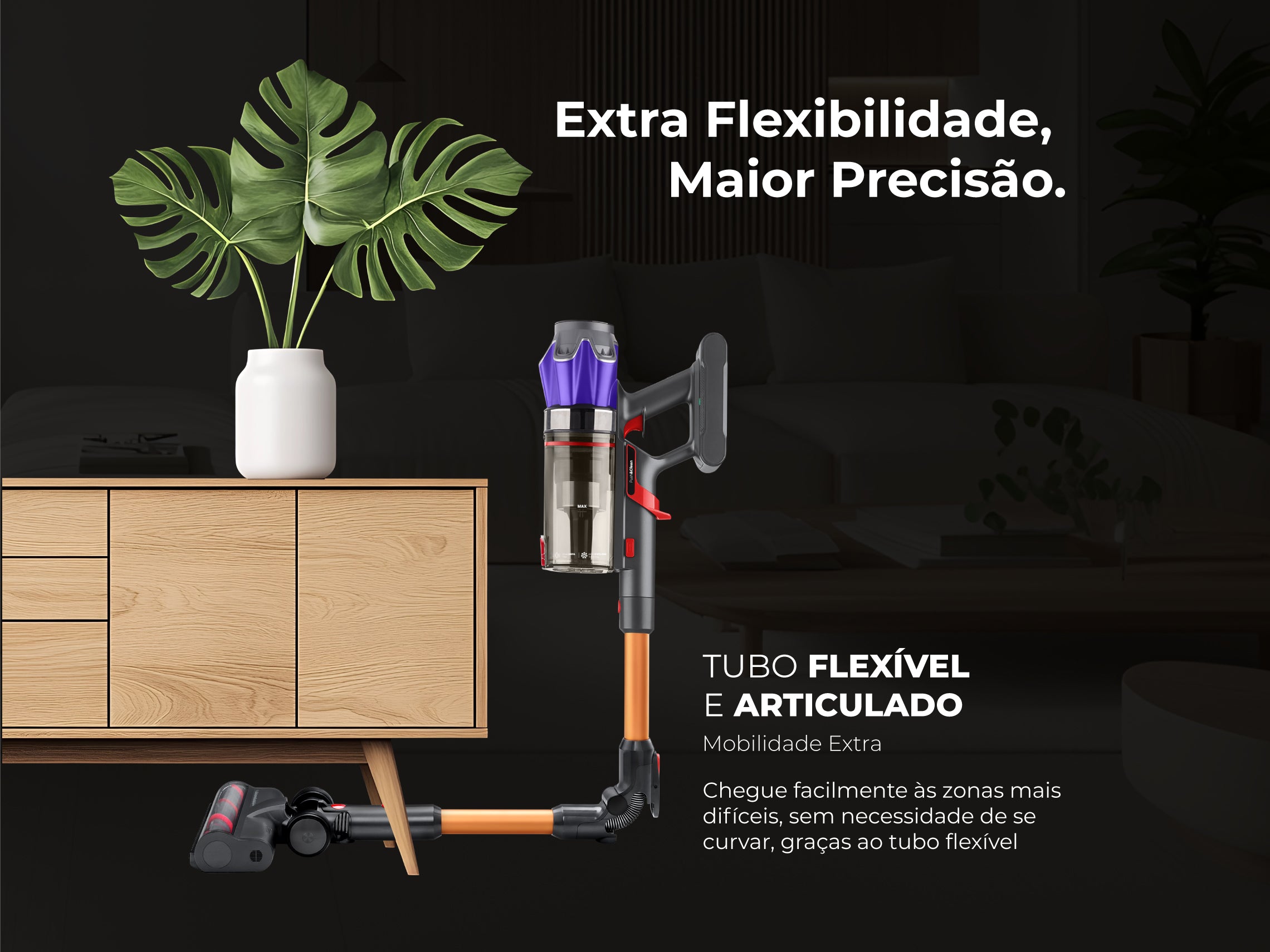 Aspirador Vertical Sem Fio ProExtreme Push&Clean 90 1651FL FLAMA