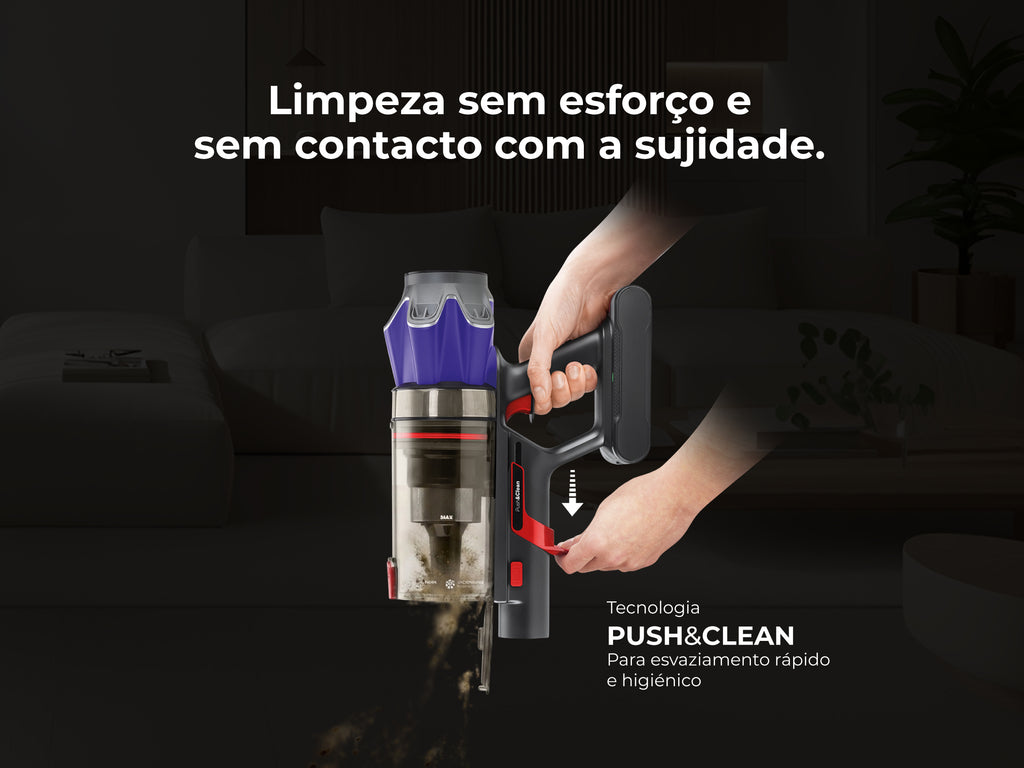 Aspirador Vertical Sem Fio ProExtreme Push&Clean 90 1651FL FLAMA