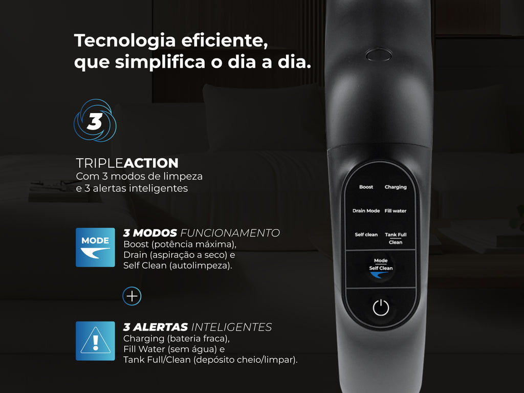 Aspirador Vertical Aqualine Clean&Go 1691FL FLAMA