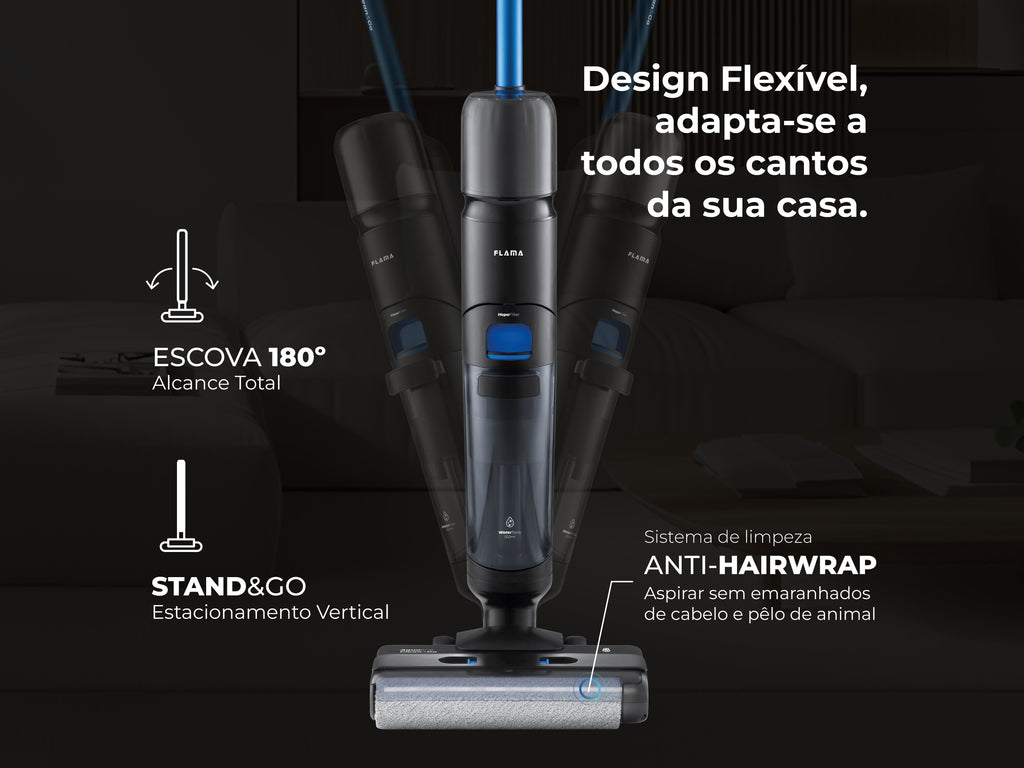Aspirador Vertical Aqualine Clean&Go 1691FL FLAMA