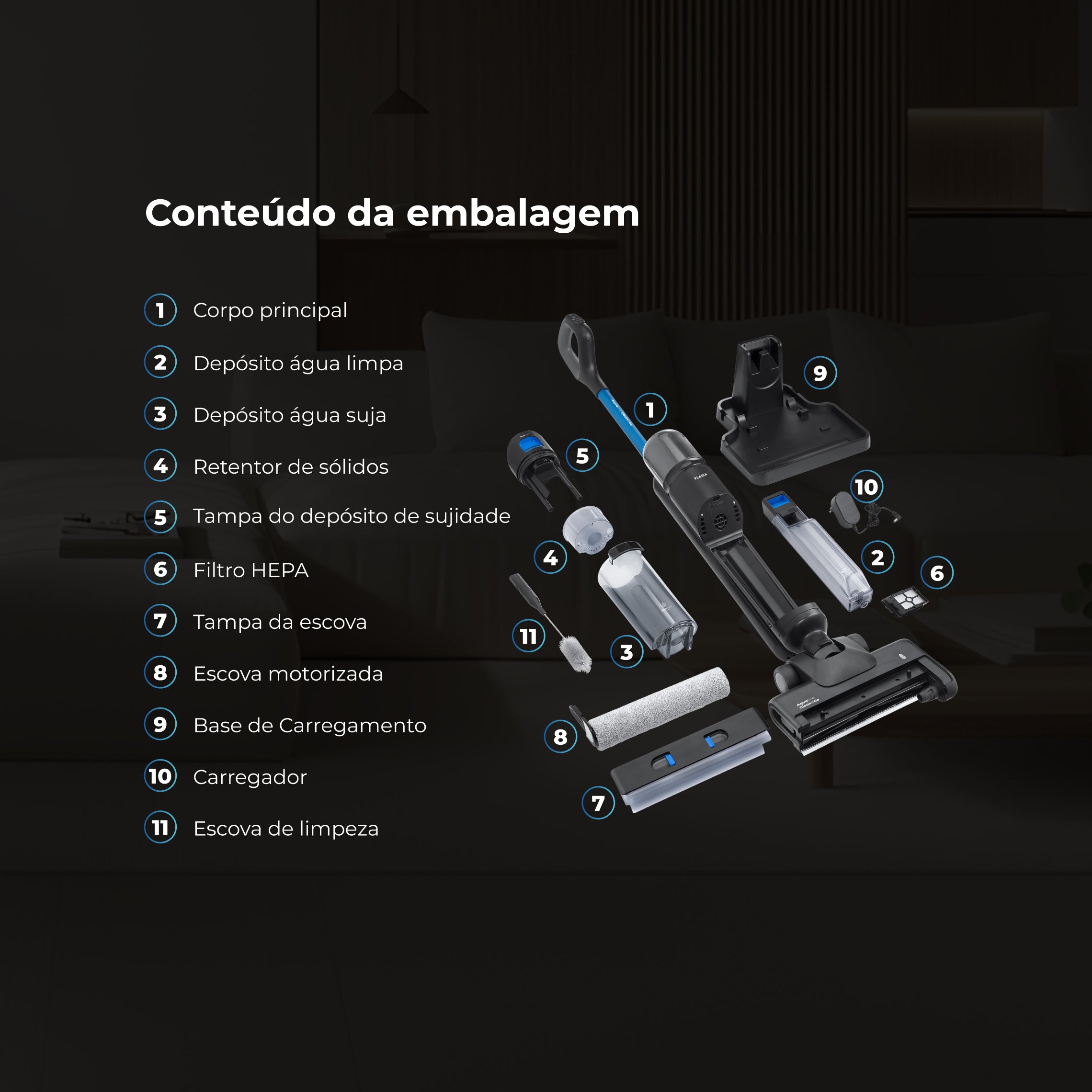 Aspirador Vertical Aqualine Clean&Go 1691FL