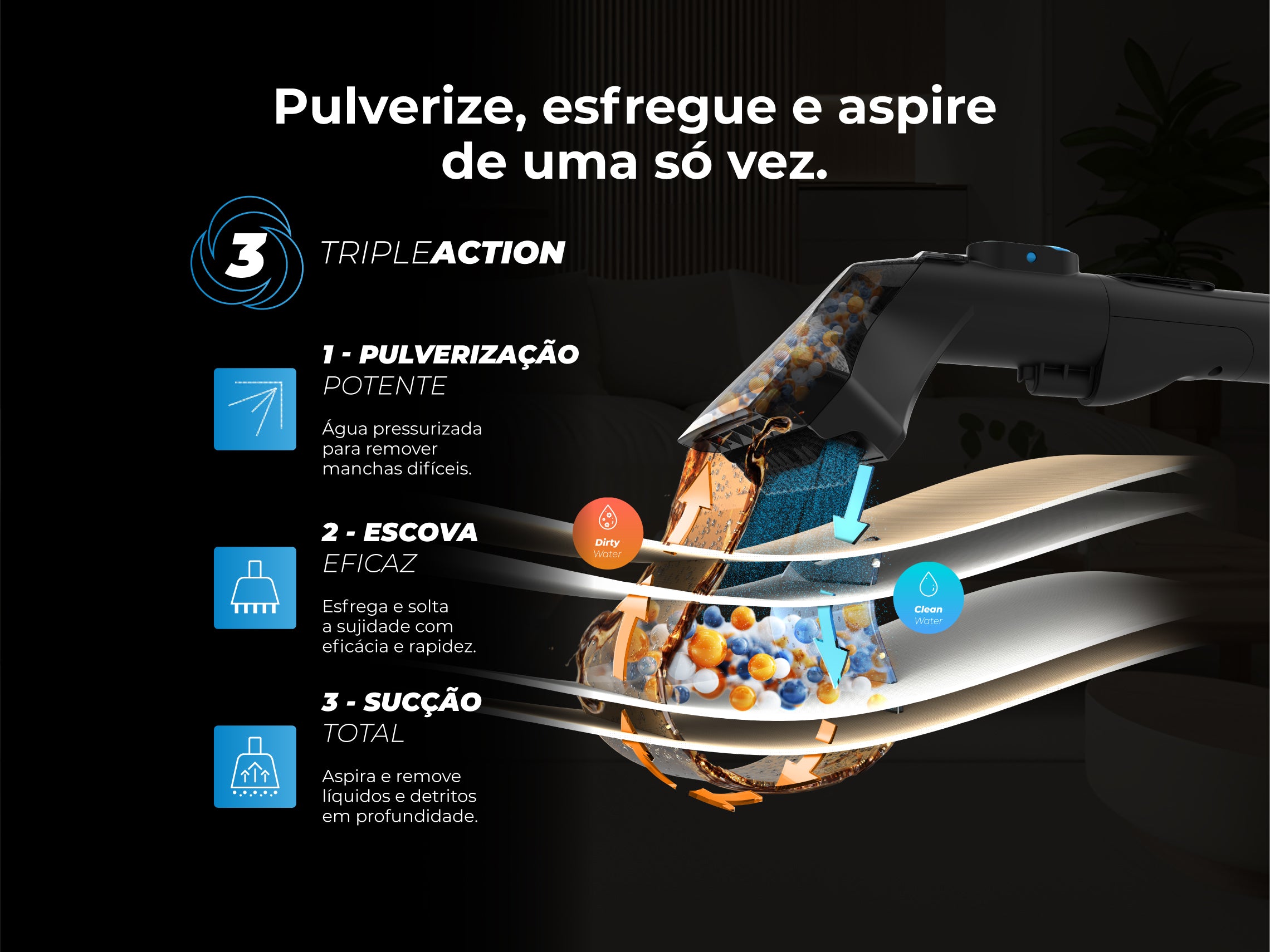 Máquina de Limpeza Aqualine SpotGo 1695FL FLAMA