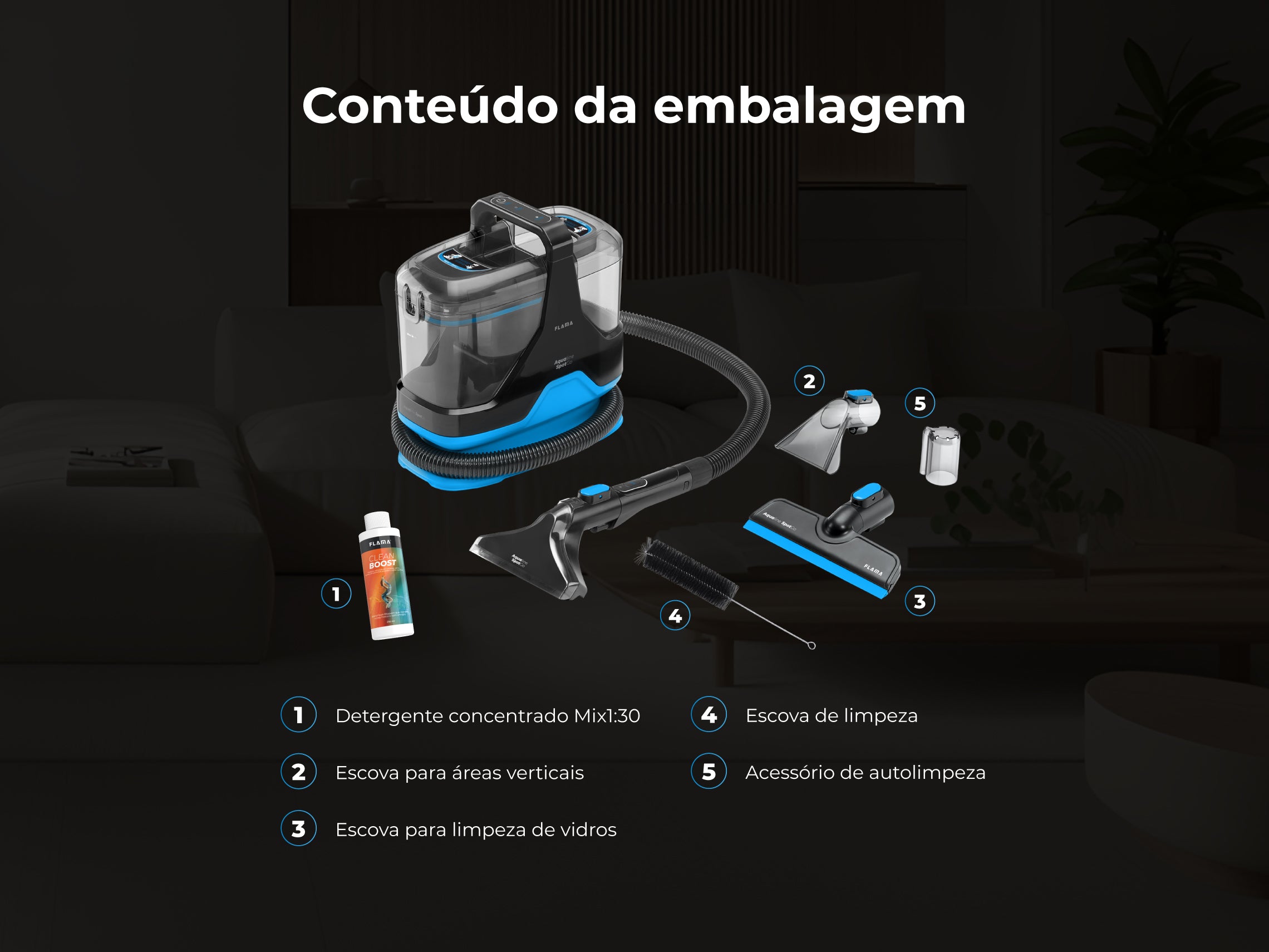 Máquina de Limpeza Aqualine SpotGo 1695FL FLAMA