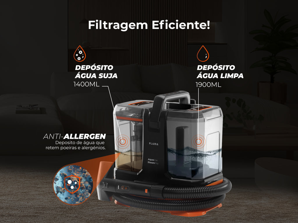 Máquina de Limpeza Aqualine SteamPro 1696FL FLAMA