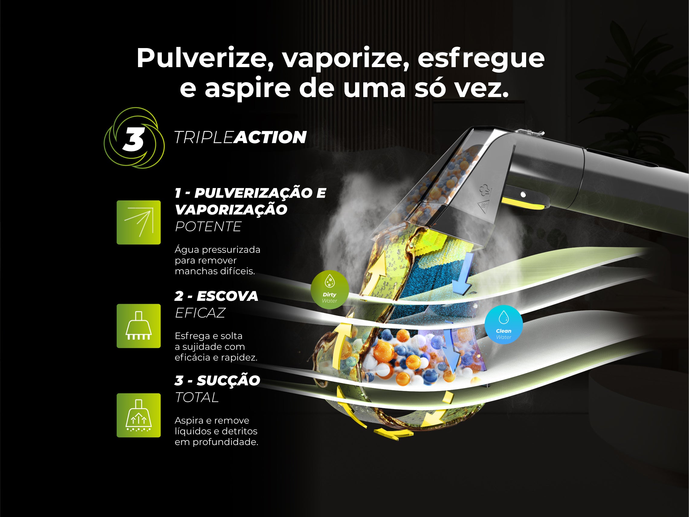 Máquina de limpieza Aqualine SteamPro Essential 1697FL