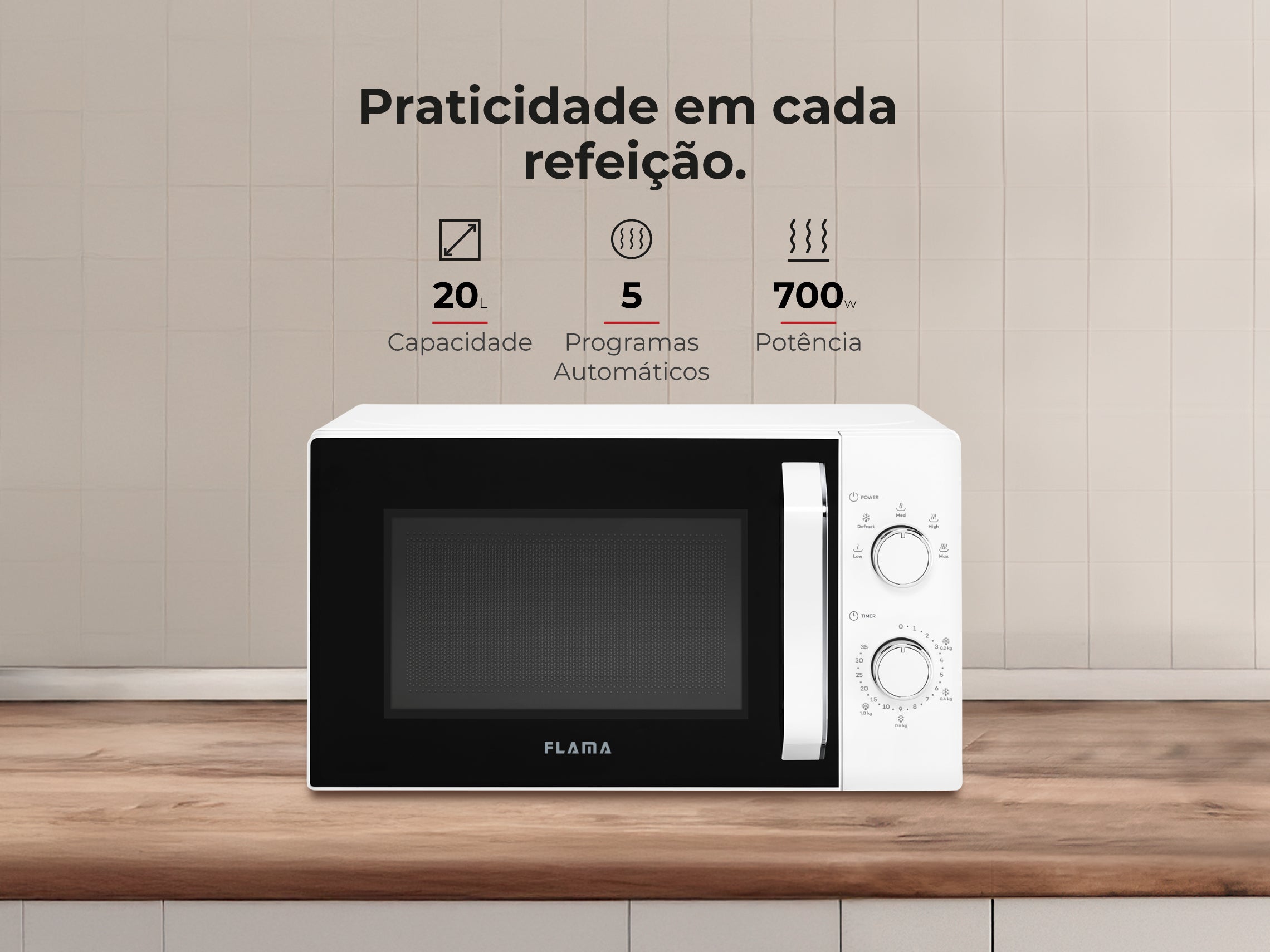 Micro-ondas 20L Branco 1808FL FLAMA