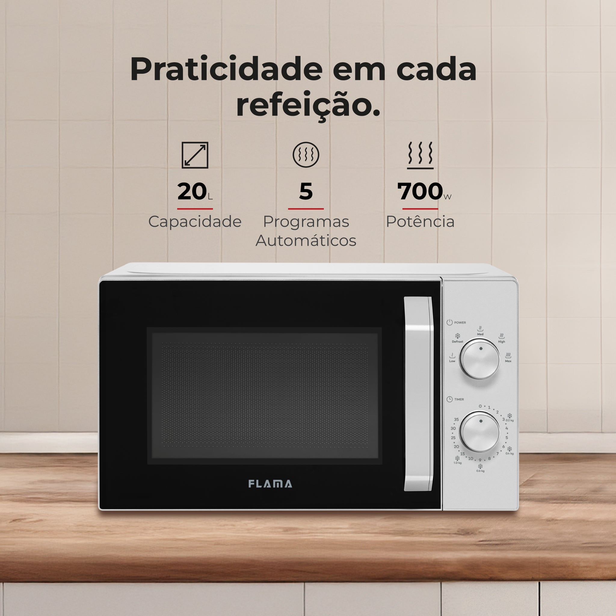 Micro-ondas 20L Cinza 1809FL