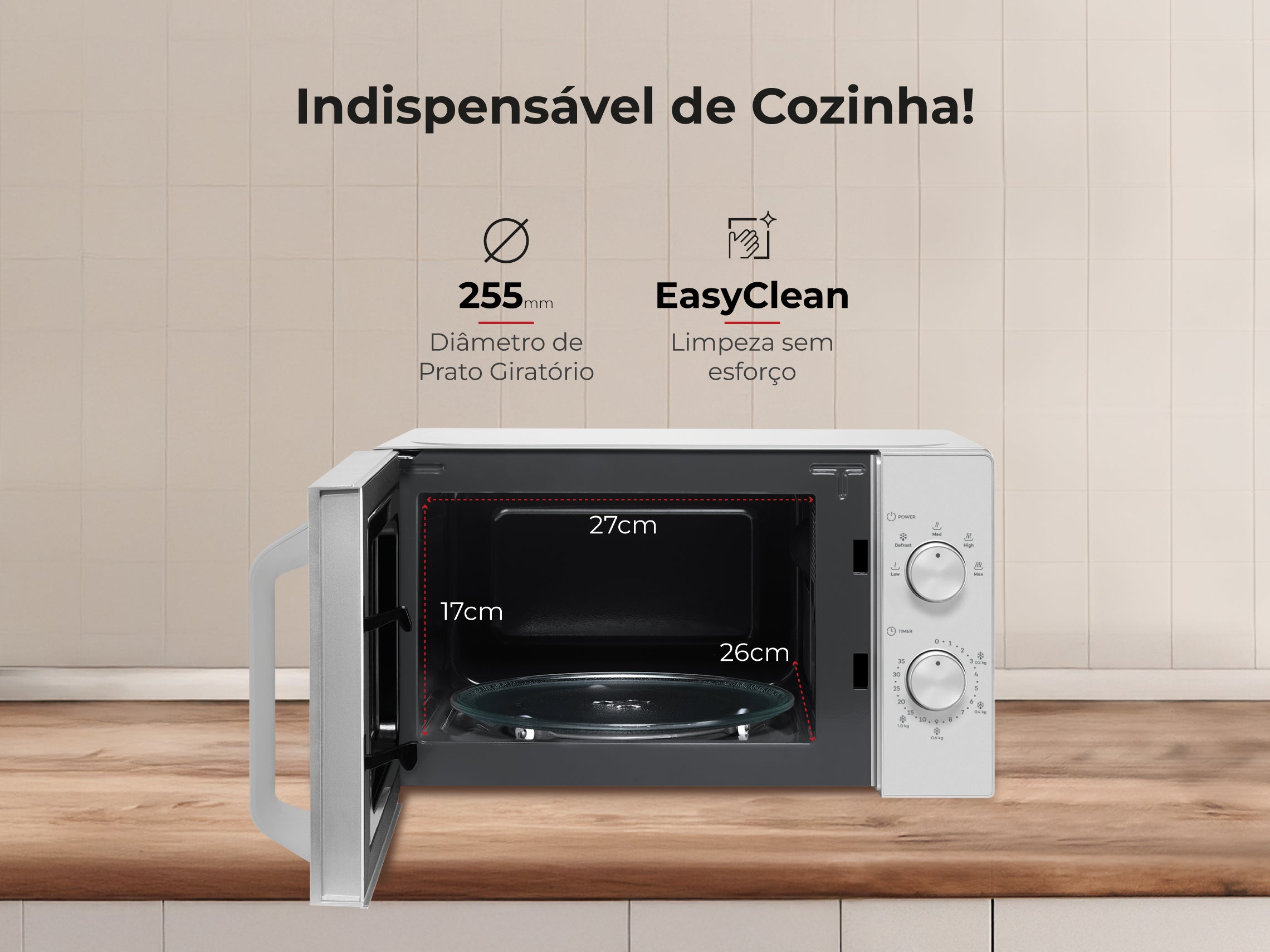 Micro-ondas 20L Cinza 1809FL FLAMA