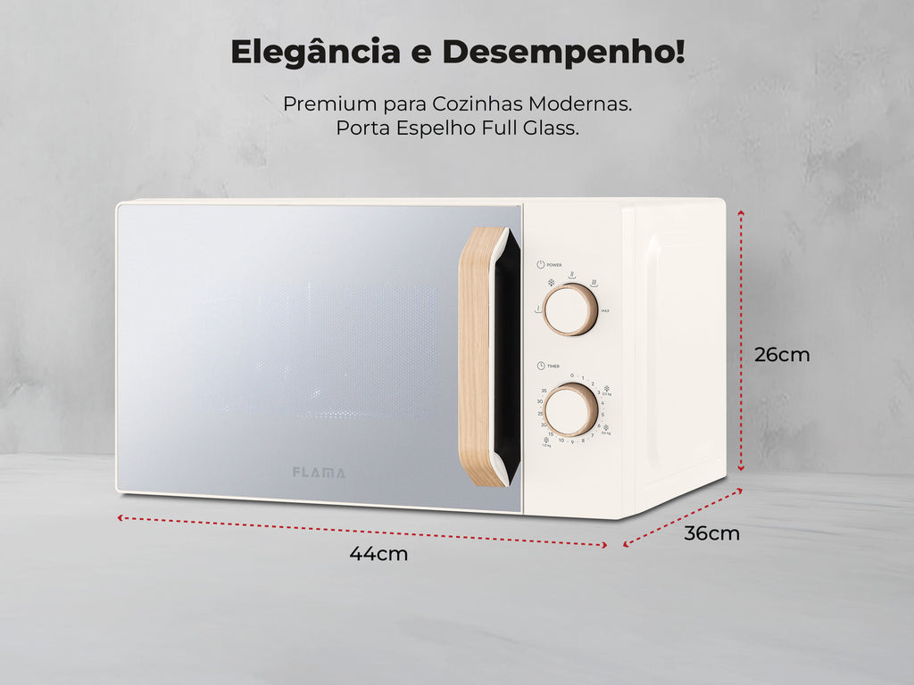 Micro-ondas 20L Creme 1831FL FLAMA