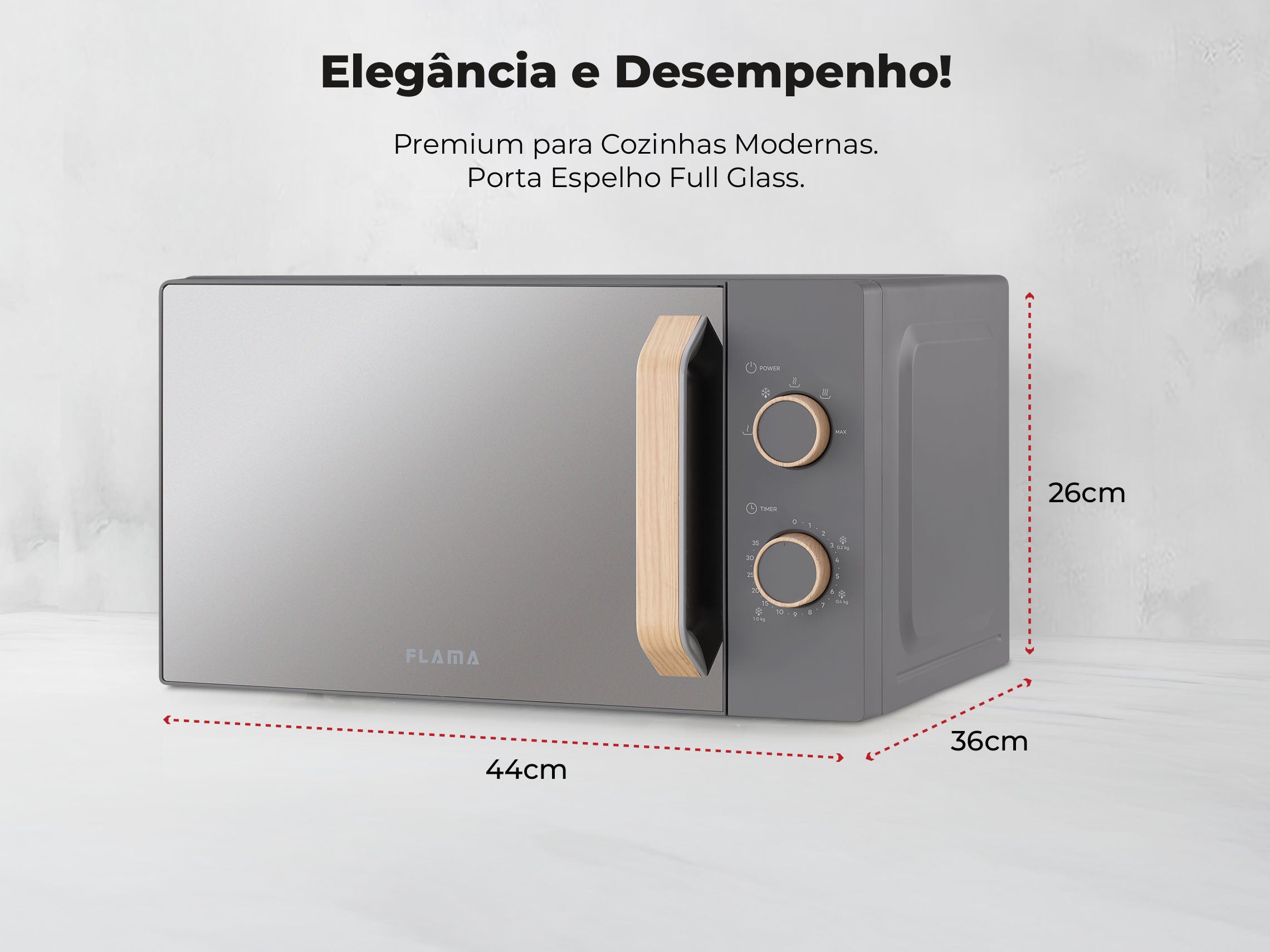Micro-ondas 20L Cinza 1832FL FLAMA