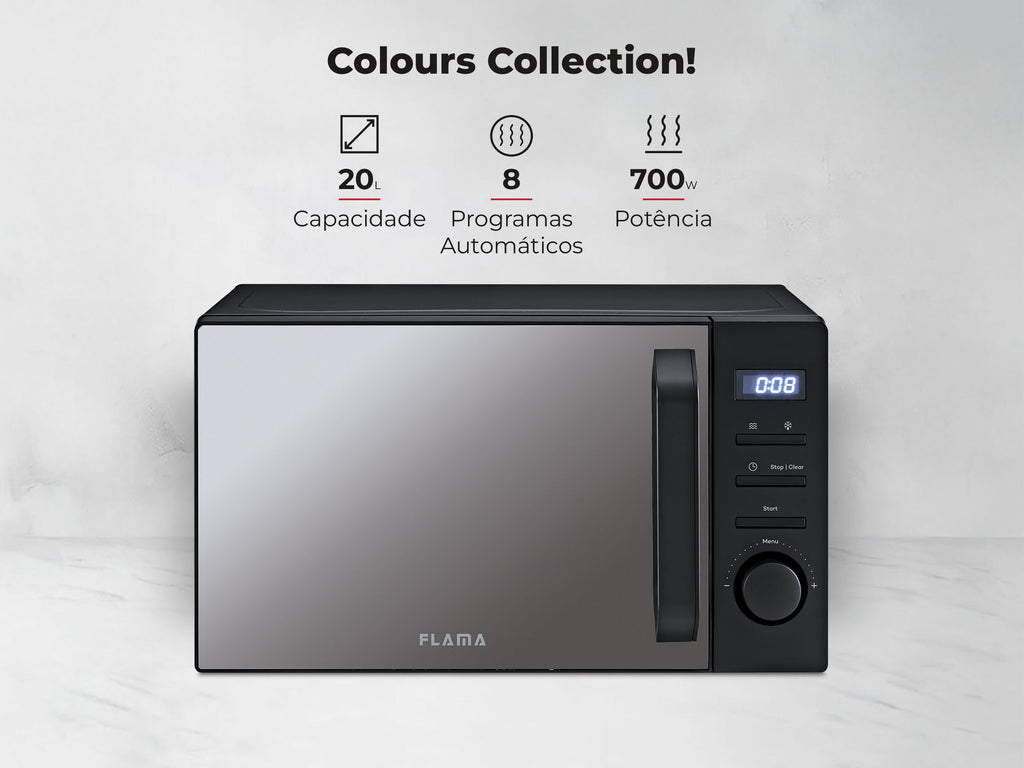 Micro-ondas 20L Digital Preto 1833FL FLAMA