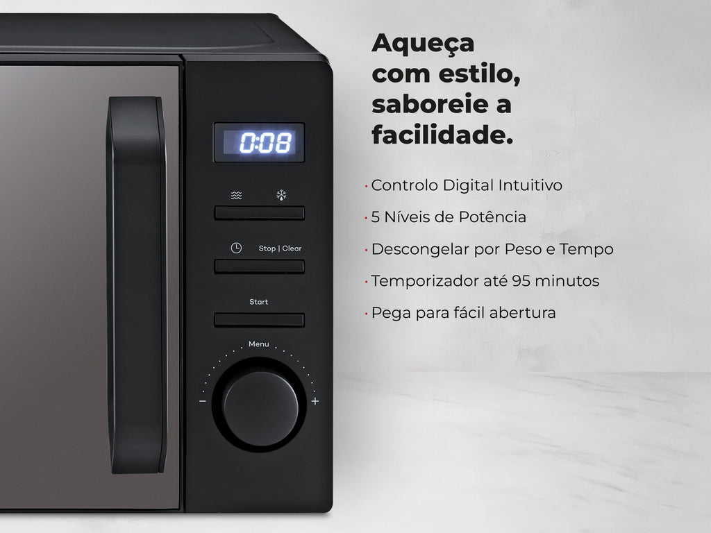 Micro-ondas 20L Digital Preto 1833FL FLAMA