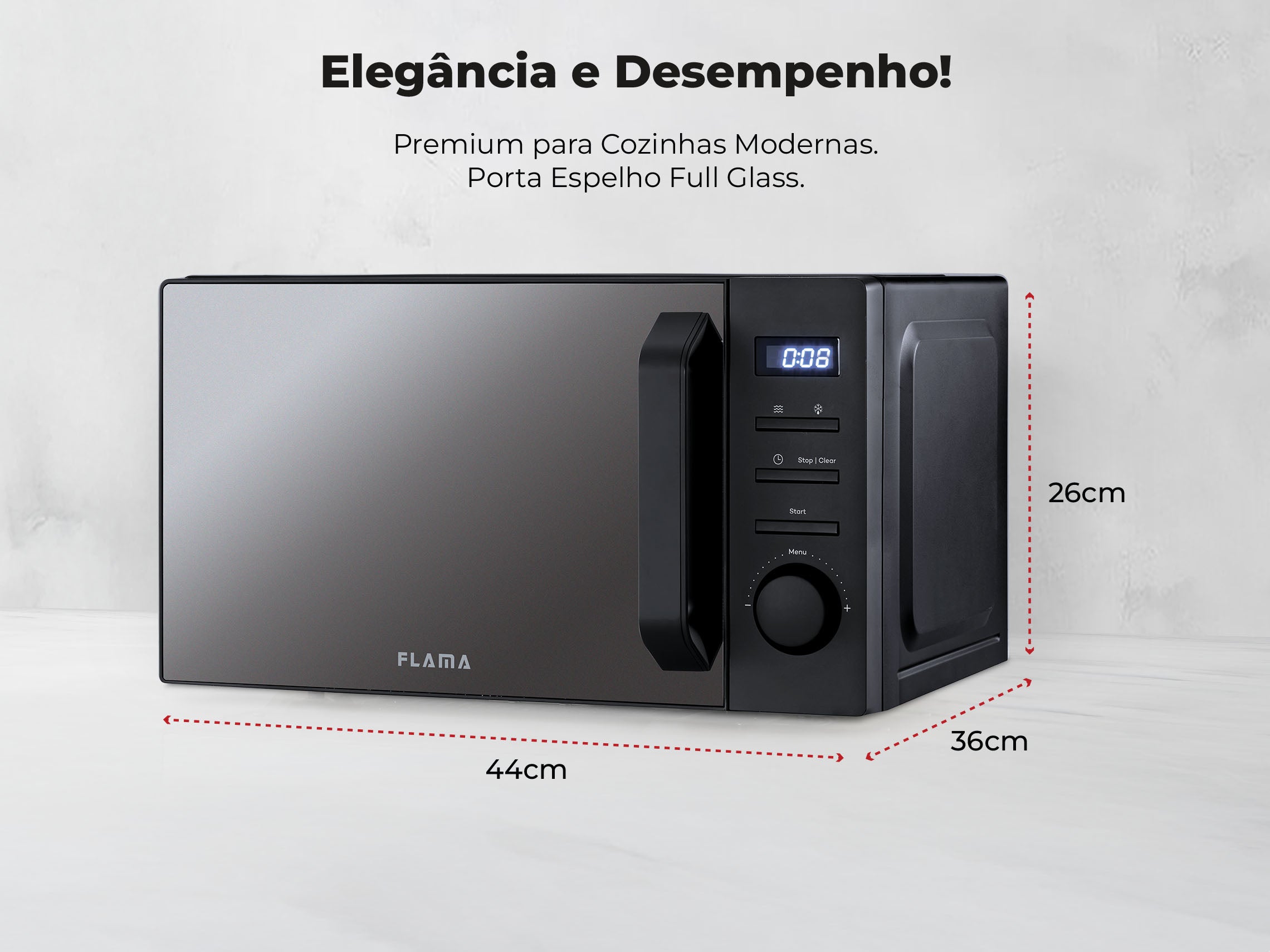 Micro-ondas 20L Digital Preto 1833FL FLAMA