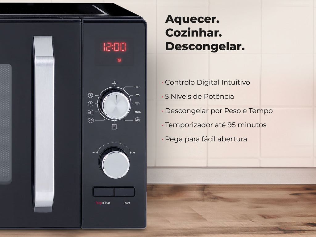 Micro-ondas 23L Digital Preto 1837FL FLAMA