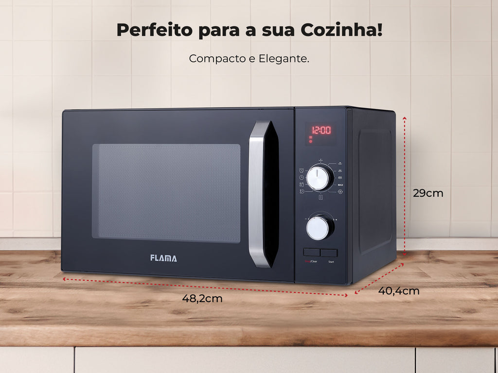 Micro-ondas 23L Digital Preto 1837FL FLAMA