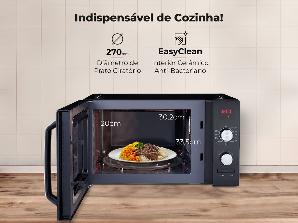 Micro-ondas 23L Digital Preto 1837FL FLAMA