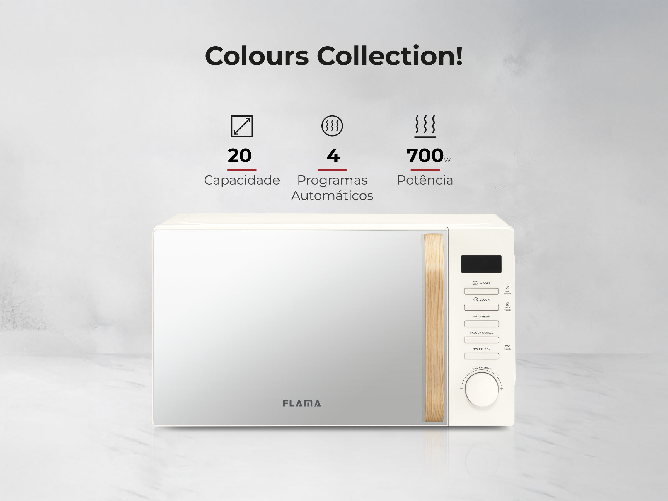 Micro-ondas 20L Digital Creme 1841FL FLAMA