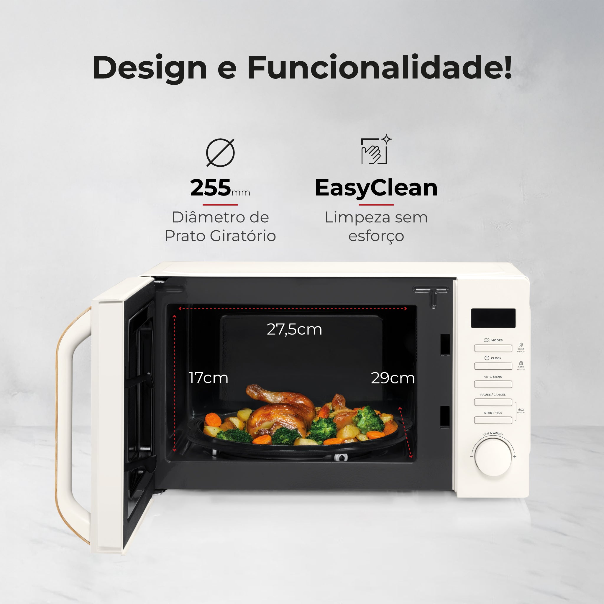 Micro-ondas 20L Digital Creme 1841FL