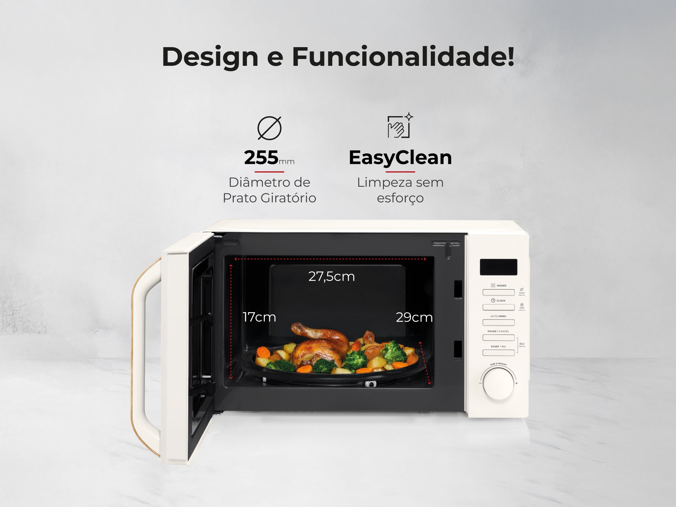 Micro-ondas 20L Digital Creme 1841FL FLAMA