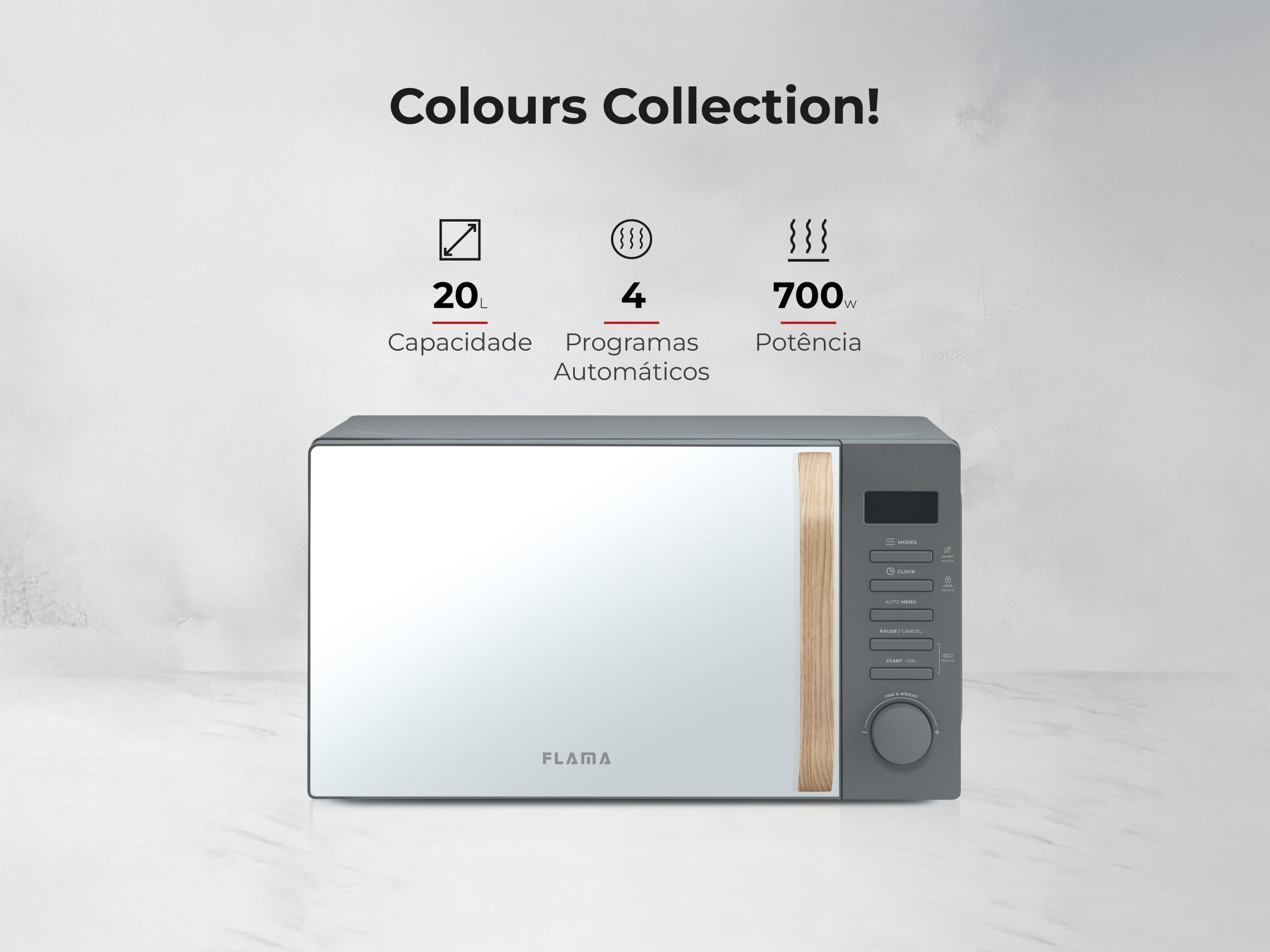 Micro-ondas 20L Digital Cinza 1842FL FLAMA