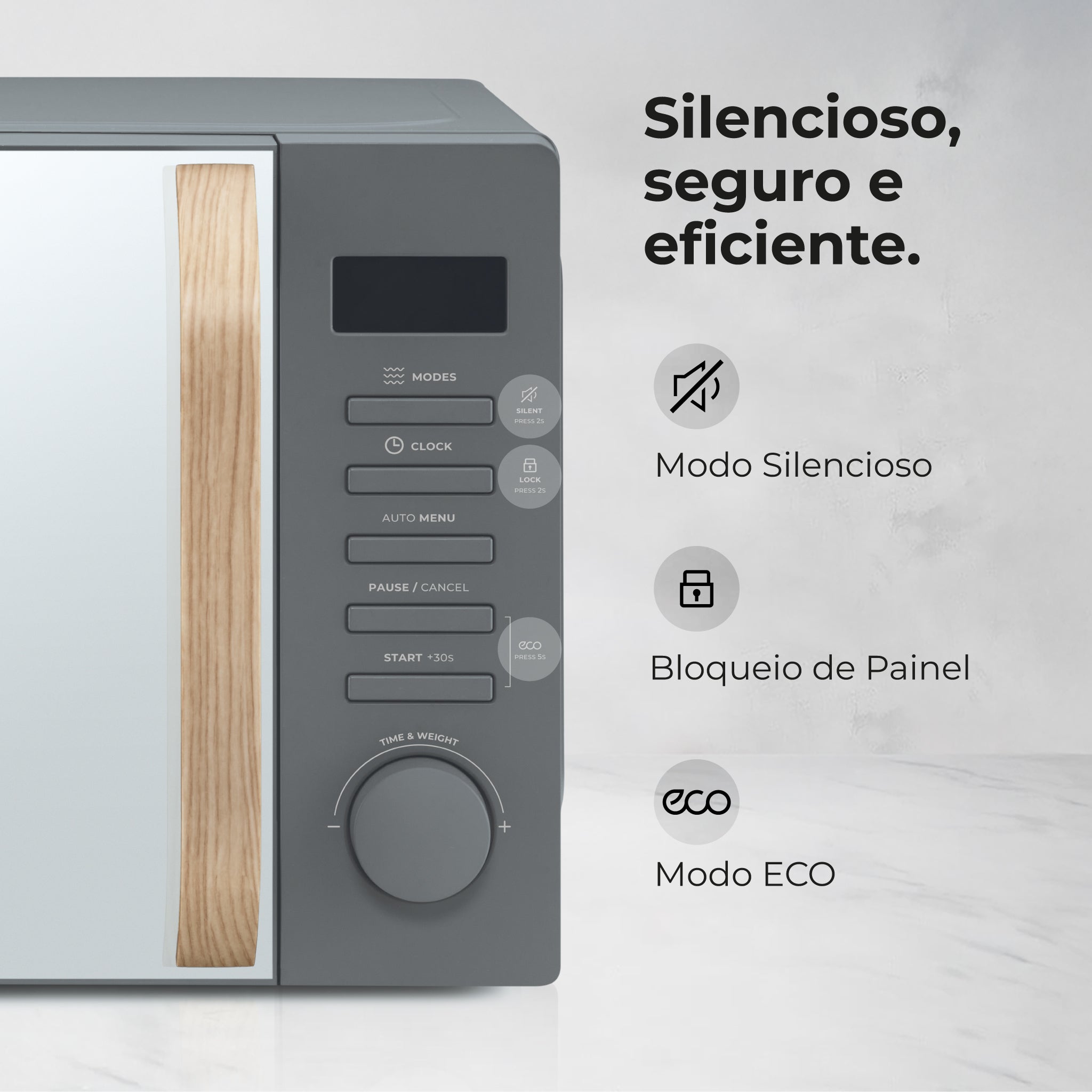 Micro-ondas 20L Digital Cinza 1842FL