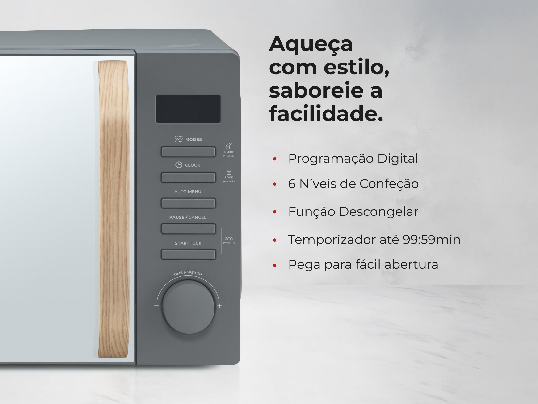 Micro-ondas 20L Digital Cinza 1842FL FLAMA