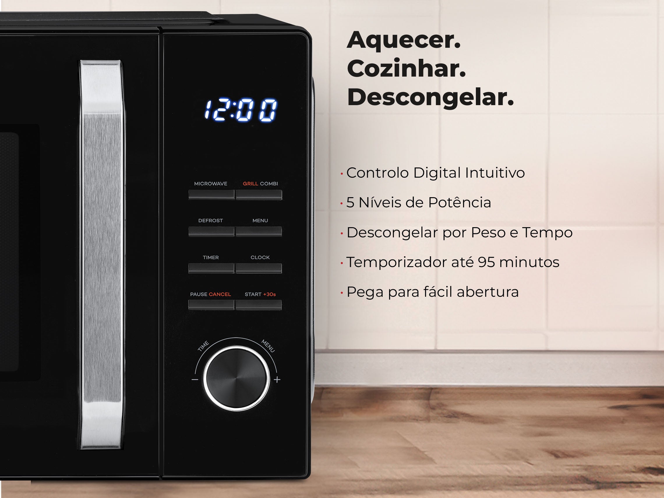 Micro-ondas 25L Digital Com Grill Preto 1862FL FLAMA