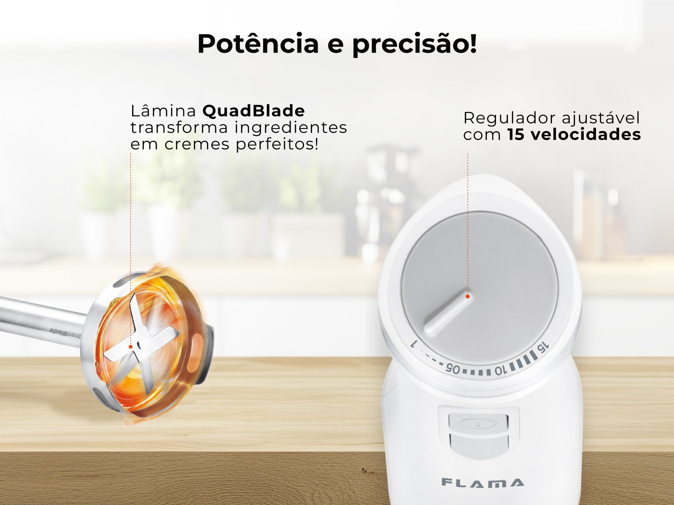 Varinha Mágica BlendEasy QuadBlade 850W 2032FL FLAMA