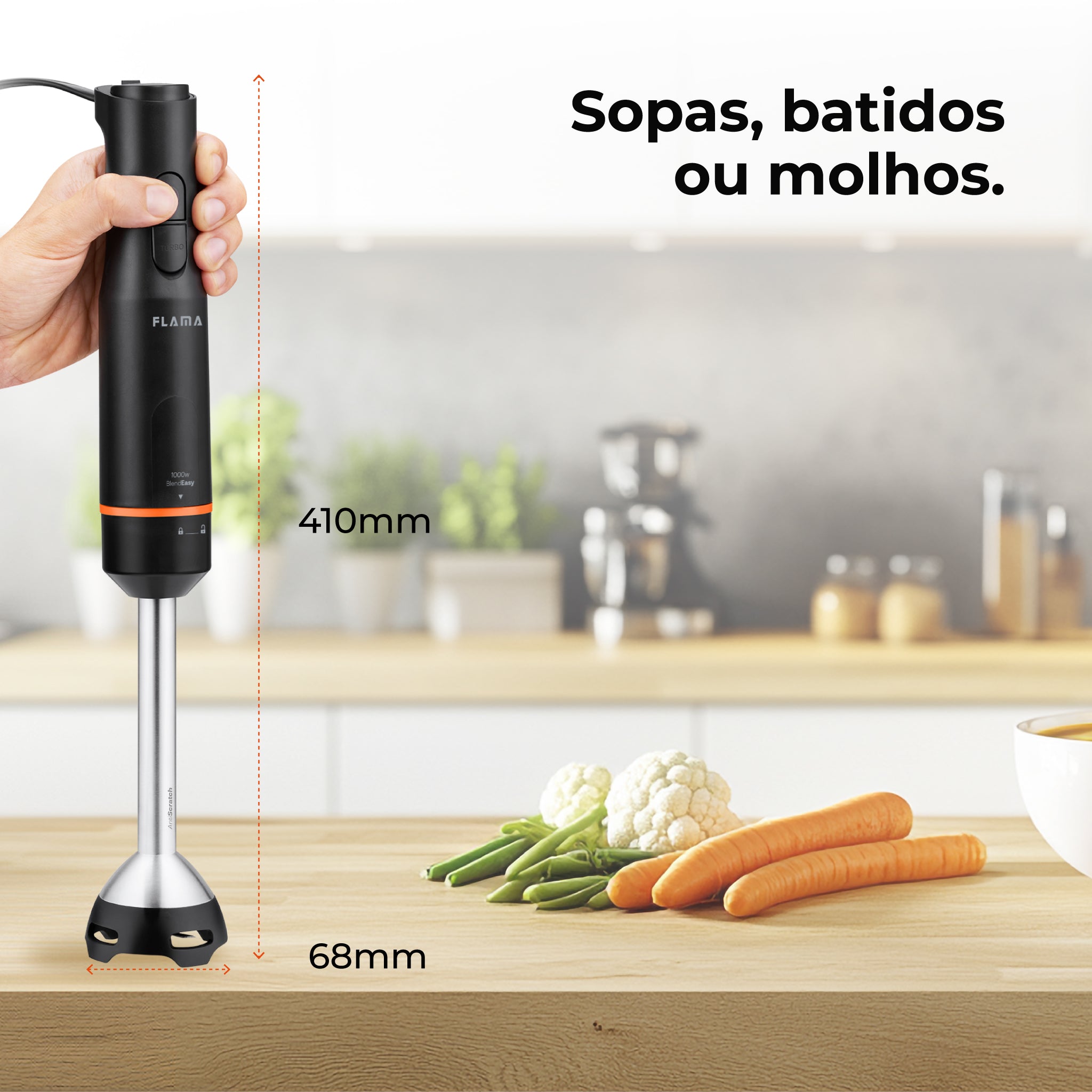 Varinha Mágica BlendEasy AntiScratch 1000W 2036FL