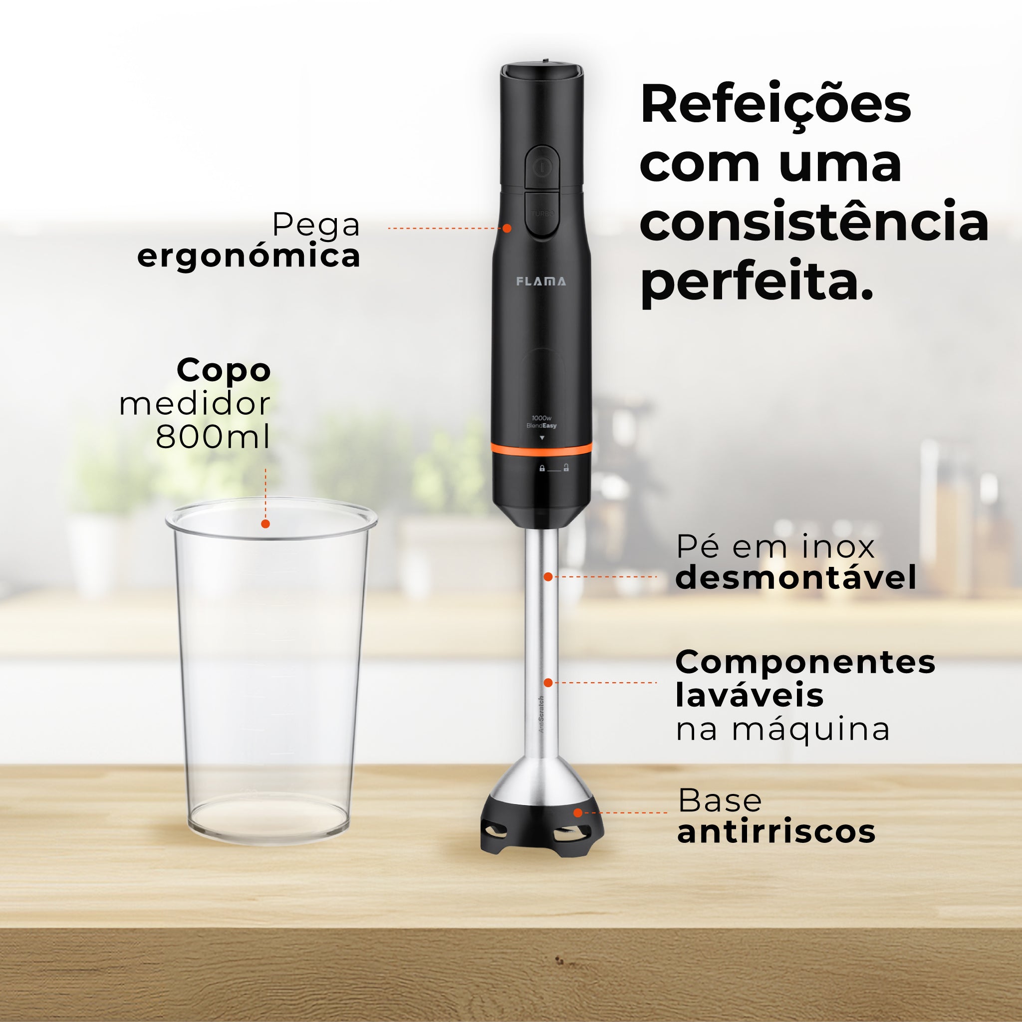 Varinha Mágica BlendEasy AntiScratch 1000W 2036FL