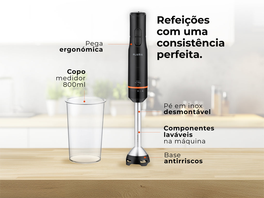 Varinha Mágica BlendEasy AntiScratch 1200W 2037FL FLAMA