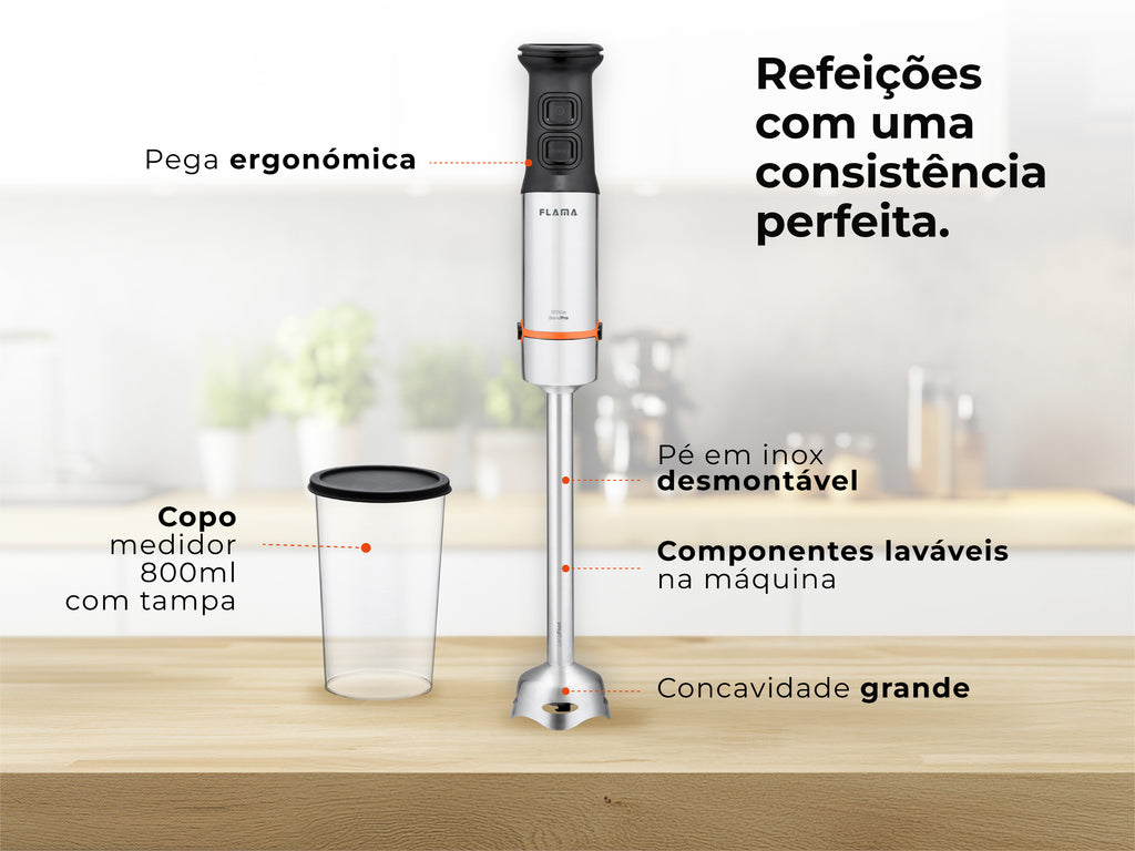 Varinha Mágica BlendPro QuadFlex LongFoot 1200W 2043FL FLAMA