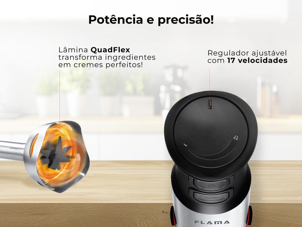 Varinha Mágica BlendPro QuadFlex LongFoot 1200W 2043FL FLAMA