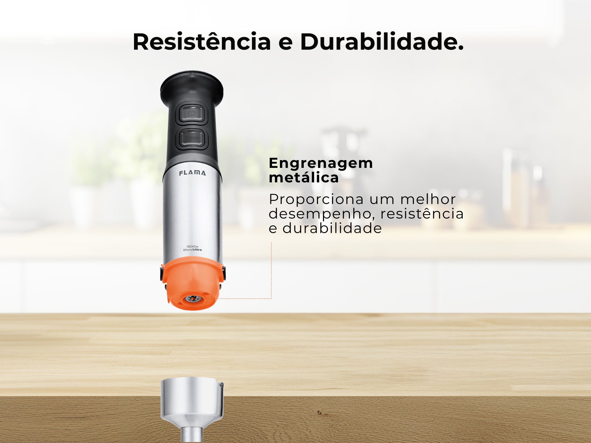 Varinha Mágica BlendUltra QuadFlex TitaniumBlade 1500W 2044FL FLAMA