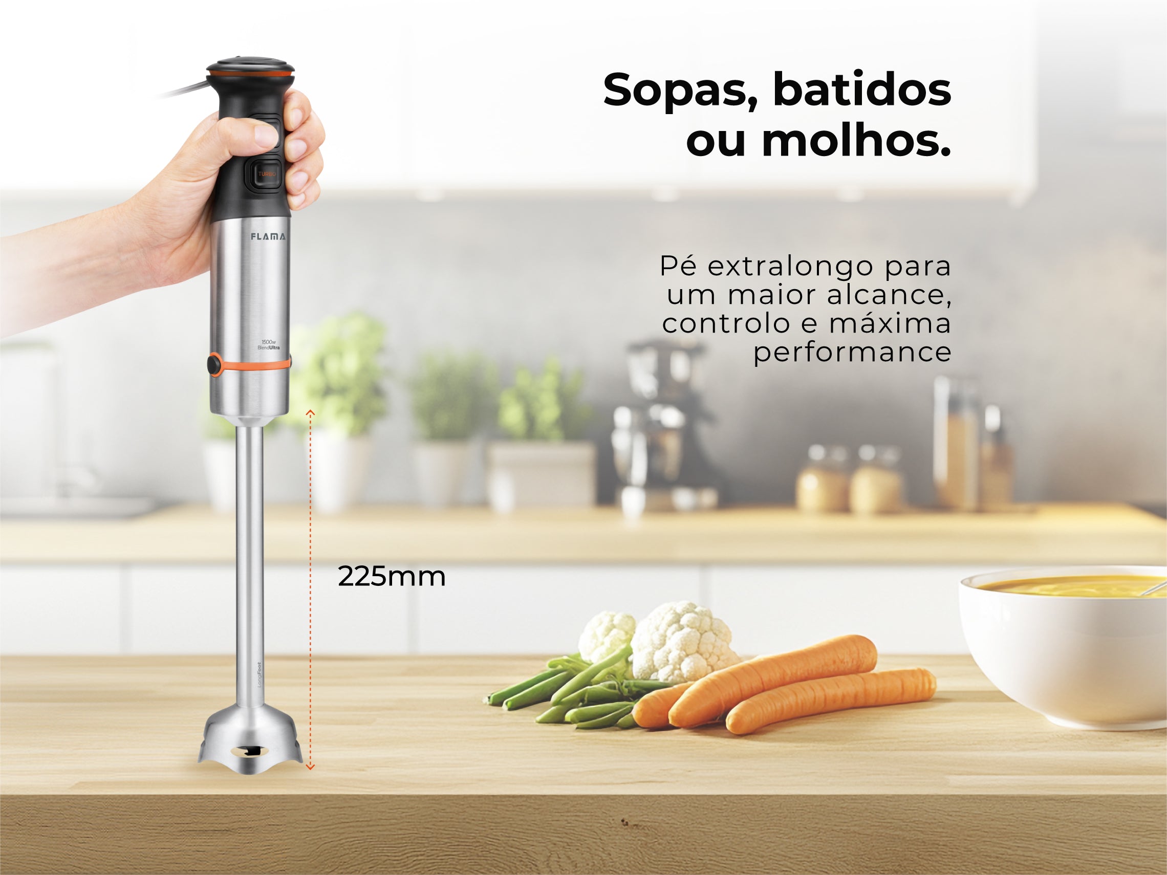Varinha Mágica BlendUltra QuadFlex LongFoot 1500W 2045FL FLAMA