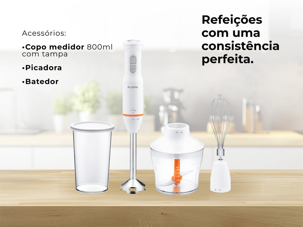 Varinha Mágica BlendEasy QuadBlade C/ Acessórios 850W 2052FL FLAMA