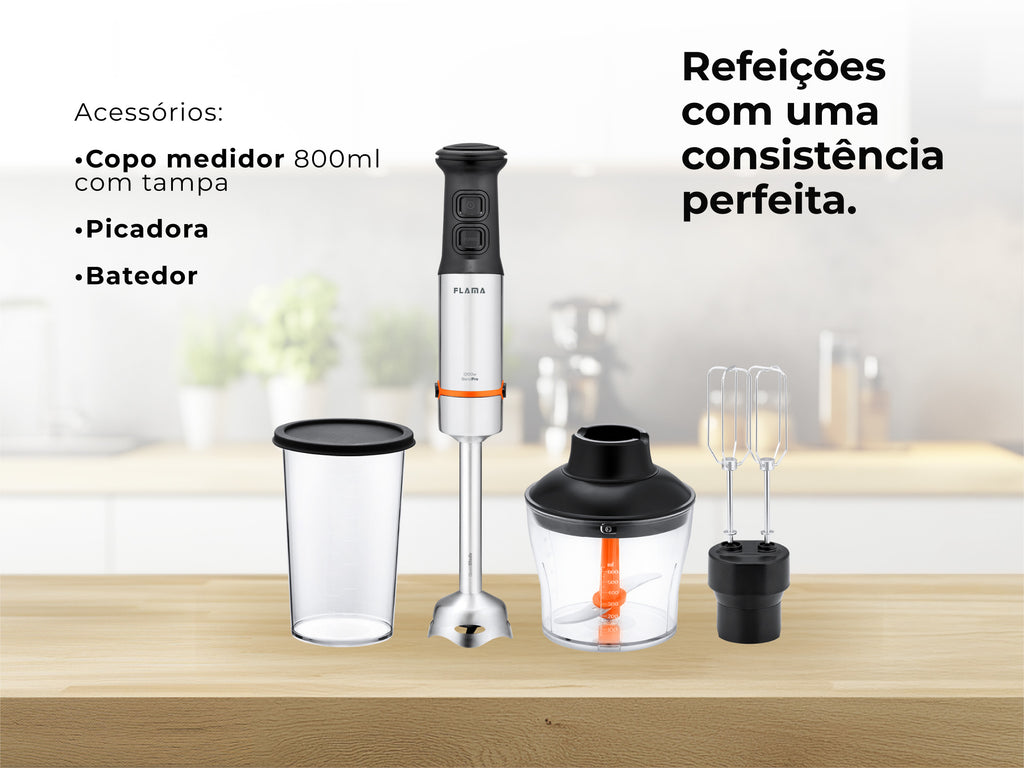 Varinha Mágica BlendPro QuadFlex C/ Acessórios 1200W 2053FL FLAMA